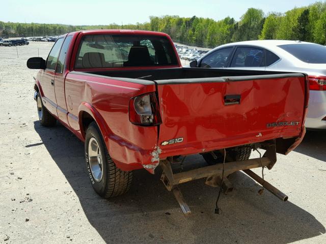 1GCCS19W728134125 - 2002 CHEVROLET S TRUCK S1 RED photo 3