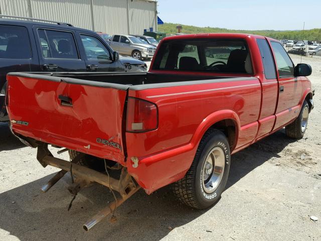 1GCCS19W728134125 - 2002 CHEVROLET S TRUCK S1 RED photo 4