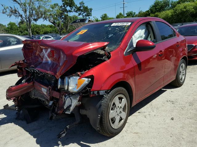 1G1JA5SH8D4256380 - 2013 CHEVROLET SONIC LS 红色 照片 2