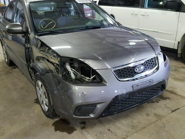 KNADH4A30B6930293 - 2011 KIA RIO BASE GRAY photo 9