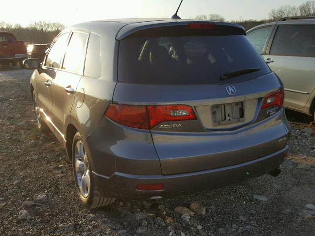 5J8TB18258A007231 - 2008 ACURA RDX GRAY photo 3