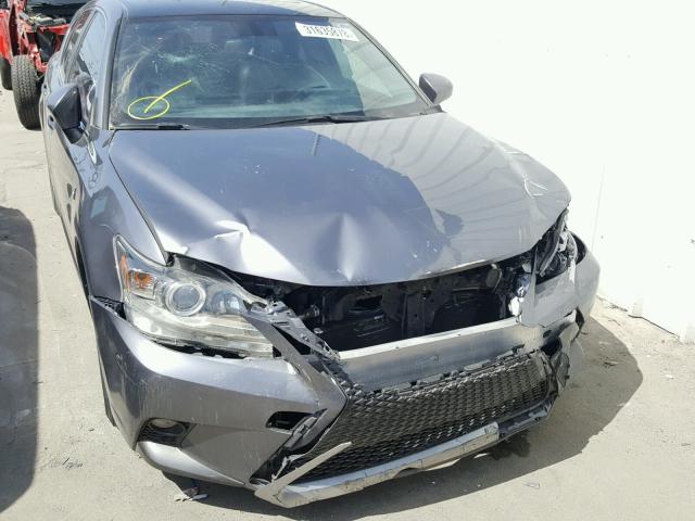 JTHKD5BH2F2217896 - 2015 LEXUS CT 200 GRAY photo 9