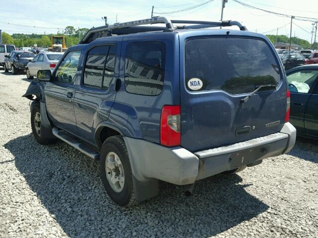 5N1ED28Y5YC599726 - 2000 NISSAN XTERRA XE BLUE photo 3