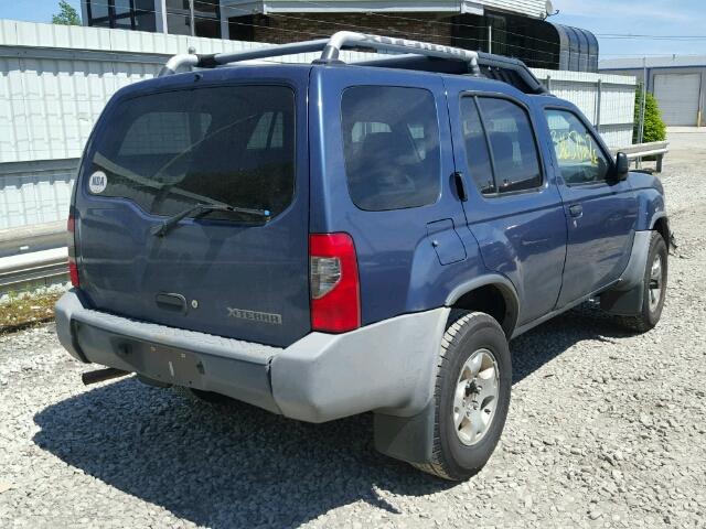 5N1ED28Y5YC599726 - 2000 NISSAN XTERRA XE BLUE photo 4