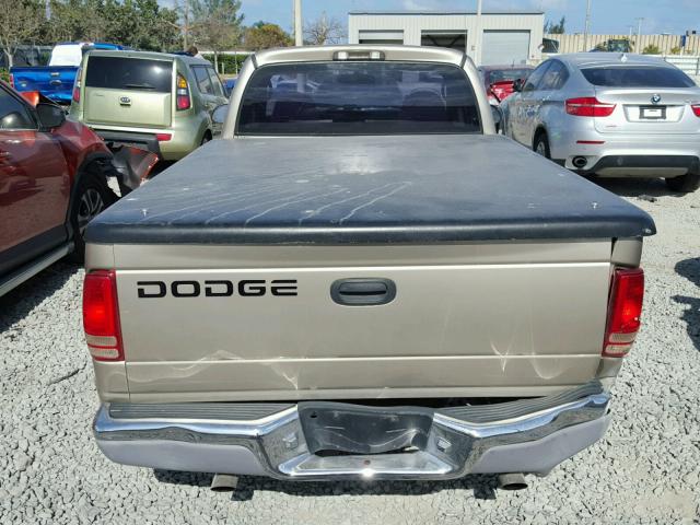 1B7FL26X71S301310 - 2001 DODGE DAKOTA GOLD photo 6