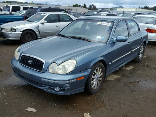 KMHWF35H64A066833 - 2004 HYUNDAI SONATA GLS TEAL photo 2