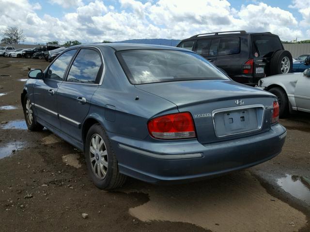 KMHWF35H64A066833 - 2004 HYUNDAI SONATA GLS TEAL photo 3