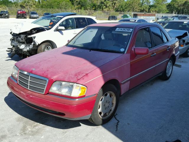 WDBHA28E5RF063390 - 1994 MERCEDES-BENZ C 280 RED photo 2