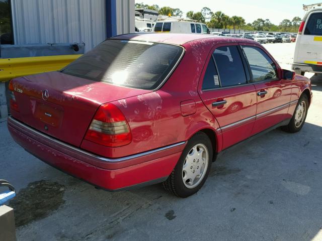 WDBHA28E5RF063390 - 1994 MERCEDES-BENZ C 280 RED photo 4