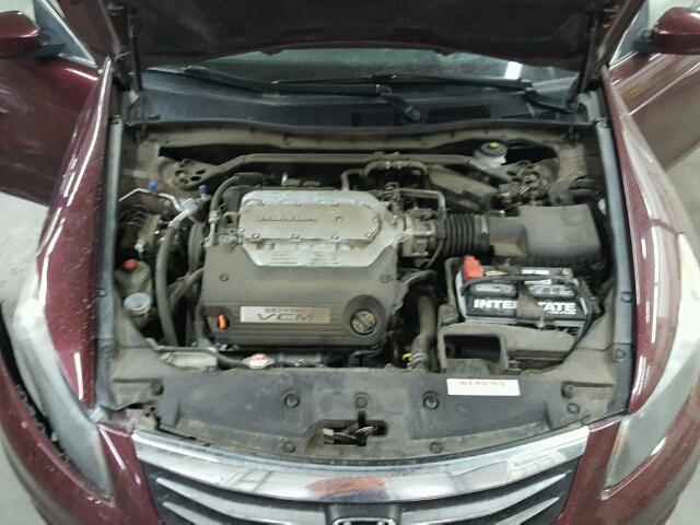 1HGCP3F8XCA023857 - 2012 HONDA ACCORD EXL MAROON photo 7