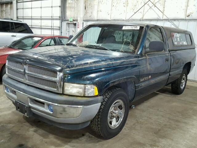 1B7HC16Z2WS636664 - 1998 DODGE RAM 1500 GREEN photo 2