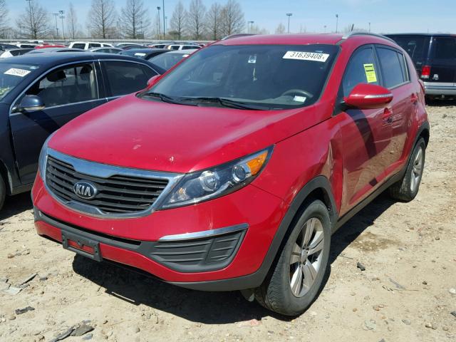 KNDPB3A2XD7378916 - 2013 KIA SPORTAGE B RED photo 2