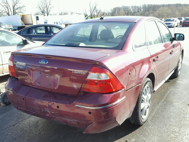 1FAHP25197G142785 - 2007 FORD FIVE HUNDR RED photo 4