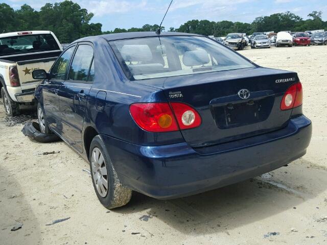 JTDBR32E142023399 - 2004 TOYOTA COROLLA CE BLUE photo 3