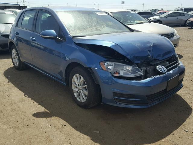 3VW217AUXFM020520 - 2015 VOLKSWAGEN GOLF BLUE photo 1