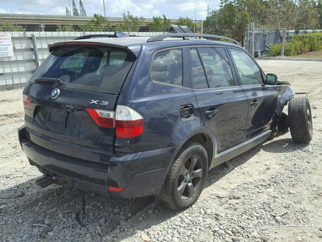 WBXPC93447WF25388 - 2007 BMW X3 3.0SI BLUE photo 4