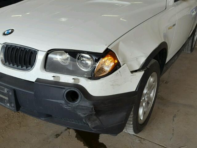 WBXPA73454WB24776 - 2004 BMW X3 2.5I WHITE photo 9