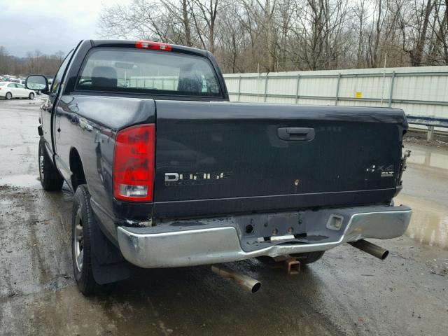 3D7KU26D63G822892 - 2003 DODGE RAM 2500 S BLACK photo 3