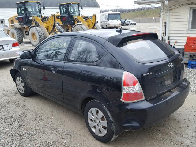 KMHCM36C39U112149 - 2009 HYUNDAI ACCENT GS BLACK photo 3