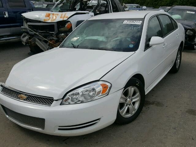 2G1WF5E34C1296098 - 2012 CHEVROLET IMPALA LS WHITE photo 2