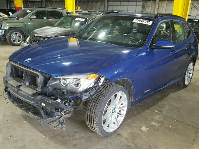 WBAVL1C53FVY28711 - 2015 BMW X1 XDRIVE2 BLUE photo 2