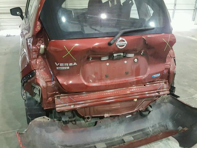 3N1CE2CP6GL370615 - 2016 NISSAN VERSA NOTE RED photo 9