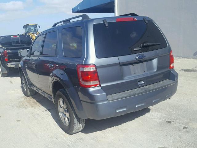 1FMCU0D71AKC15851 - 2010 FORD ESCAPE XLT BLUE photo 3