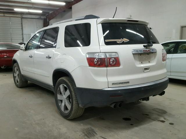 1GKLRMED1AJ127751 - 2010 GMC ACADIA SLT თეთრი ფოტო 3