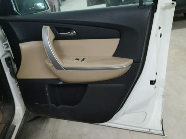 1GKLRMED1AJ127751 - 2010 GMC ACADIA SLT თეთრი ფოტო 9