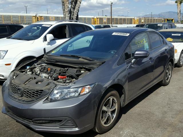 19XFB2F79FE255508 - 2015 HONDA CIVIC SE GRAY photo 2