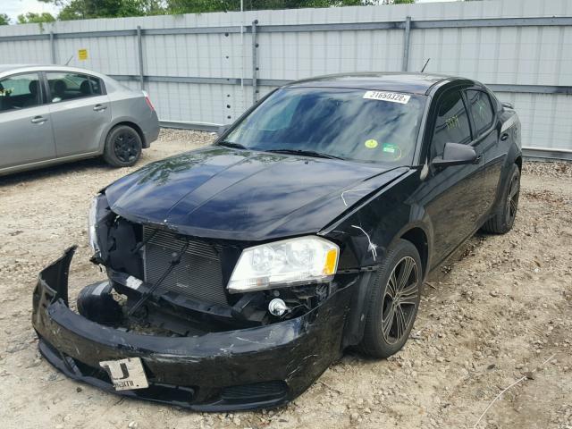 1B3BD4FB8BN564905 - 2011 DODGE AVENGER EX BLACK photo 2