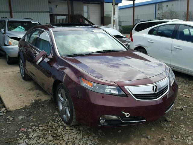 19UUA9F5XDA005553 - 2013 ACURA TL TECH BURGUNDY photo 1