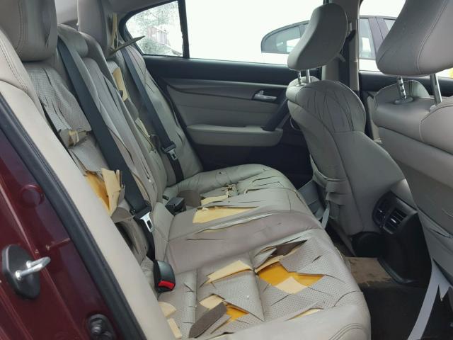 19UUA9F5XDA005553 - 2013 ACURA TL TECH BURGUNDY photo 6