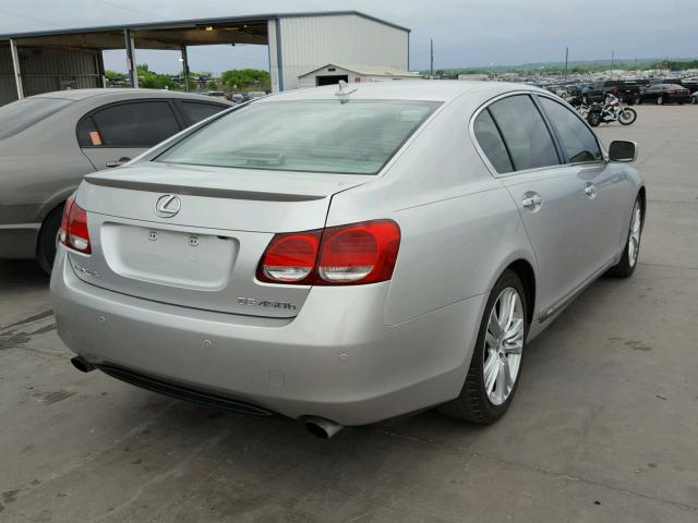 JTHBC96S875008601 - 2007 LEXUS GS 450H SILVER photo 4