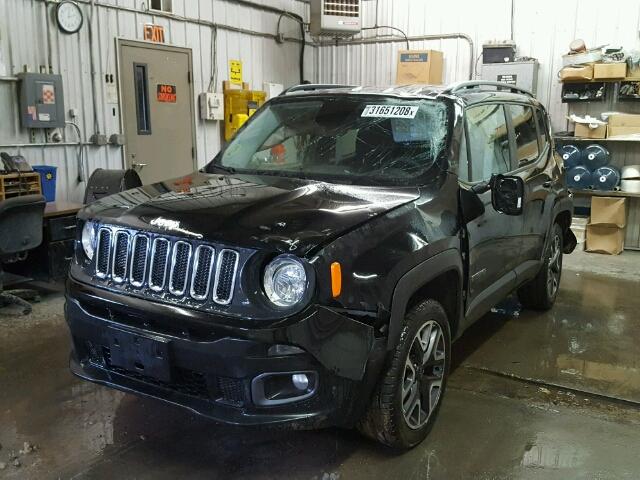 ZACCJBBT0GPE13604 - 2016 JEEP RENEGADE L BLACK photo 2