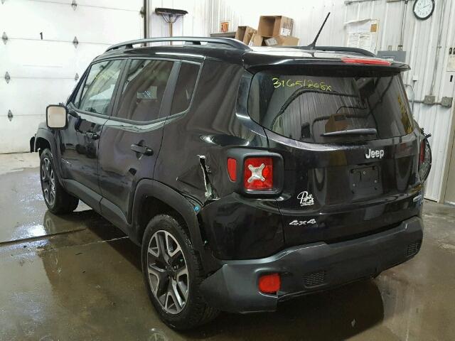 ZACCJBBT0GPE13604 - 2016 JEEP RENEGADE L BLACK photo 3