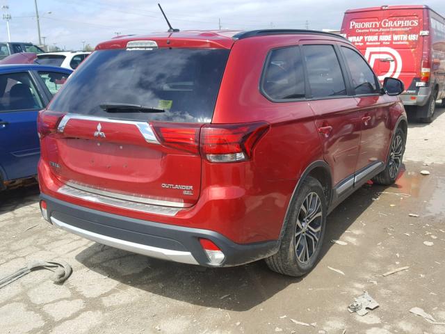 JA4AD3A30GZ001376 - 2016 MITSUBISHI OUTLANDER RED photo 4