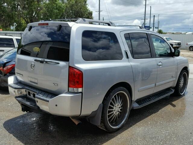 5N1AA08A26N706845 - 2006 NISSAN ARMADA SE SILVER photo 4