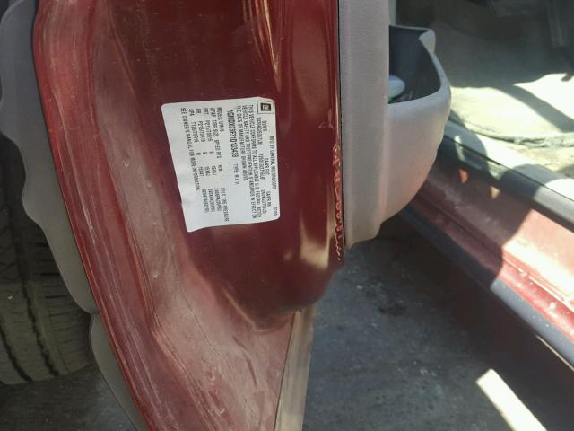 1GMDX03E31D103438 - 2001 PONTIAC MONTANA MAROON photo 10