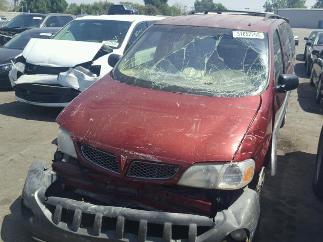 1GMDX03E31D103438 - 2001 PONTIAC MONTANA MAROON photo 2