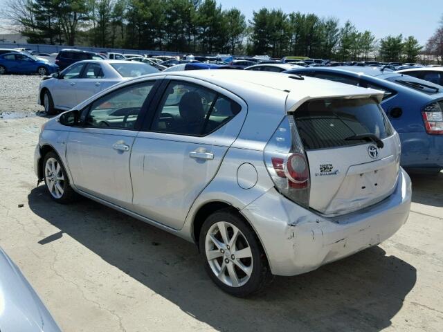 JTDKDTB39C1023572 - 2012 TOYOTA PRIUS C SILVER photo 3