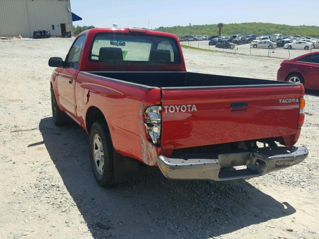 5TENL42N92Z140757 - 2002 TOYOTA TACOMA RED photo 3