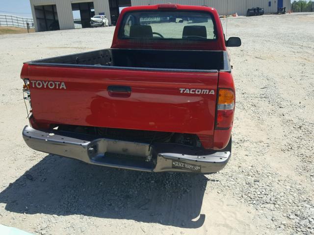 5TENL42N92Z140757 - 2002 TOYOTA TACOMA RED photo 9