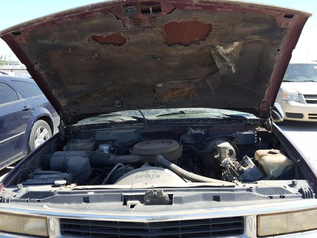 1GNEC16K3RJ385483 - 1994 CHEVROLET SUBURBAN C BURGUNDY photo 7