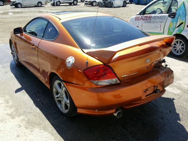 KMHHN65F26U217275 - 2006 HYUNDAI TIBURON GT ORANGE photo 3