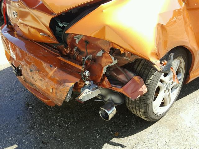 KMHHN65F26U217275 - 2006 HYUNDAI TIBURON GT ORANGE photo 9