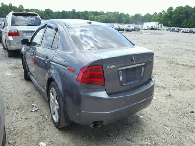 19UUA66205A069560 - 2005 ACURA TL GRAY photo 3