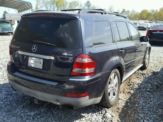 4JGBF22E68A430791 - 2008 MERCEDES-BENZ GL 320 CDI BLUE photo 4