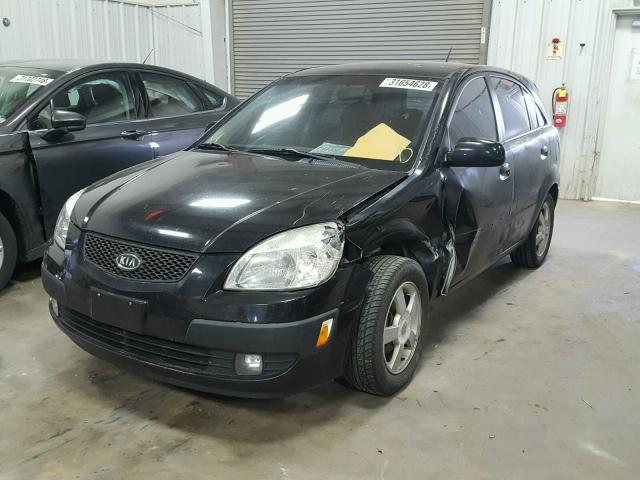 KNADE163466078343 - 2006 KIA RIO 5 BLACK photo 2