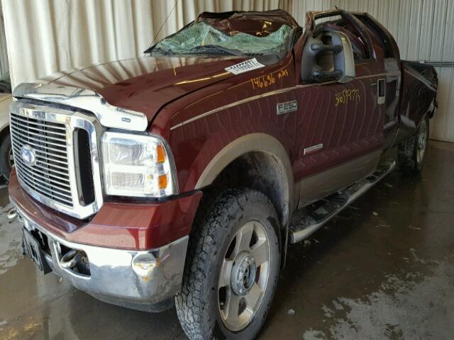 1FTSW21P96EC04743 - 2006 FORD F250 SUPER MAROON photo 2